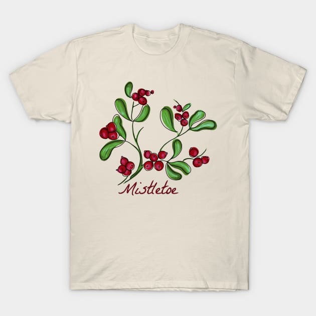 Mistletoe T-Shirt by Slightly Unhinged